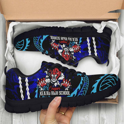 Hawaii Sneakers - Keaau High School Polynesian Tribal Pattern Art