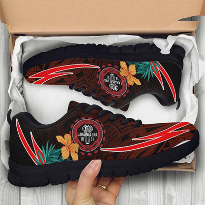 Hawaii Sneakers - Lahainaluna High School Polynesian Tribal Pattern
