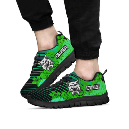 Hawaii Sneakers - Konawaena High School Polynesian Tribal Pattern