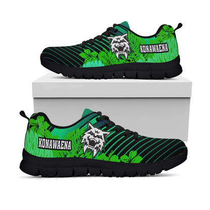 Hawaii Sneakers - Konawaena High School Polynesian Tribal Pattern