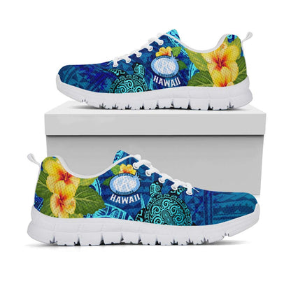 Hawaii Sneakers - Kelakehe High School Polynesian Tribal Pattern