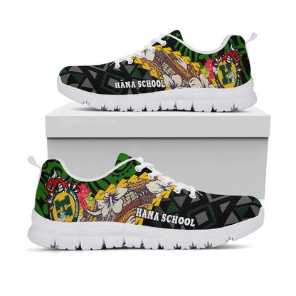 Hawaii Sneakers - Hana High & Intermediate School Polynesian Tribal Pattern