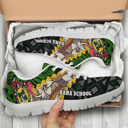 Hawaii Sneakers - Hana High & Intermediate School Polynesian Tribal Pattern