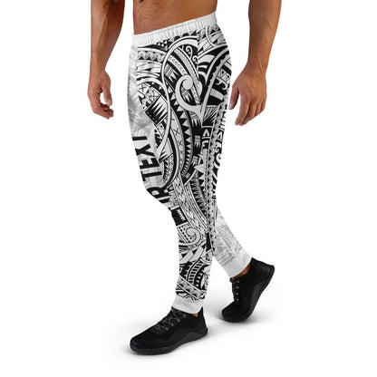 Polynesian Jogger - Custom White Polynesia Tribal