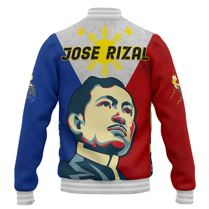 Philippines Filipinos Baseball Jacket Jose Rizal Flag Map Country Grunge