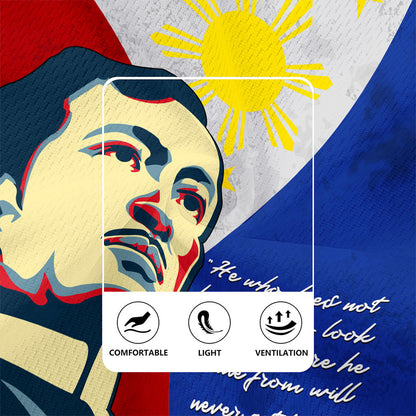 Philippines Filipinos Rugby Jersey Jose Rizal Flag Map Country Grunge