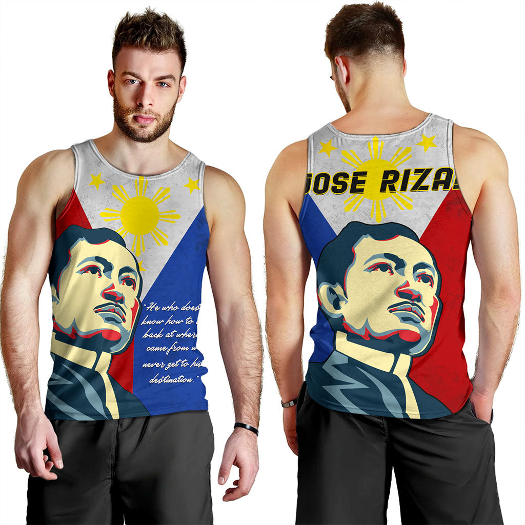 Philippines Filipinos Tank Top Jose Rizal Flag Map Country Grunge