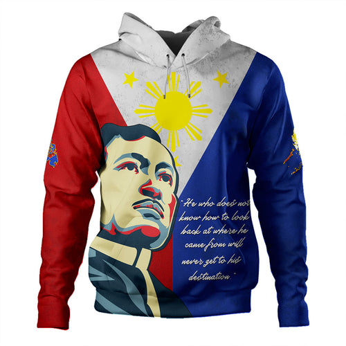 Philippines Filipinos Hoodie Jose Rizal Flag Map Country Grunge