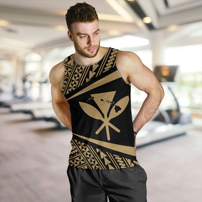 Hawaii Tank Top Polynesian Tribal Pattern Round Style