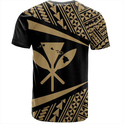 Hawaii T-Shirt Polynesian Tribal Pattern Round Style