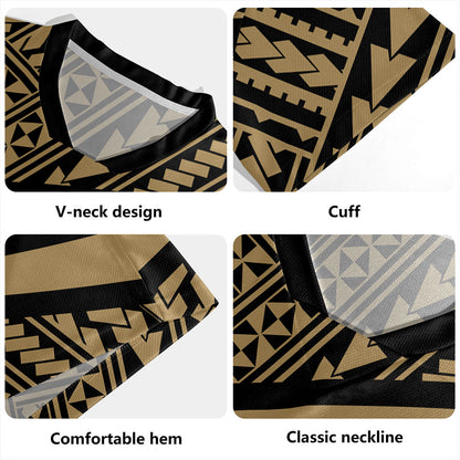 Hawaii Rugby Jersey Polynesian Tribal Pattern Round Style