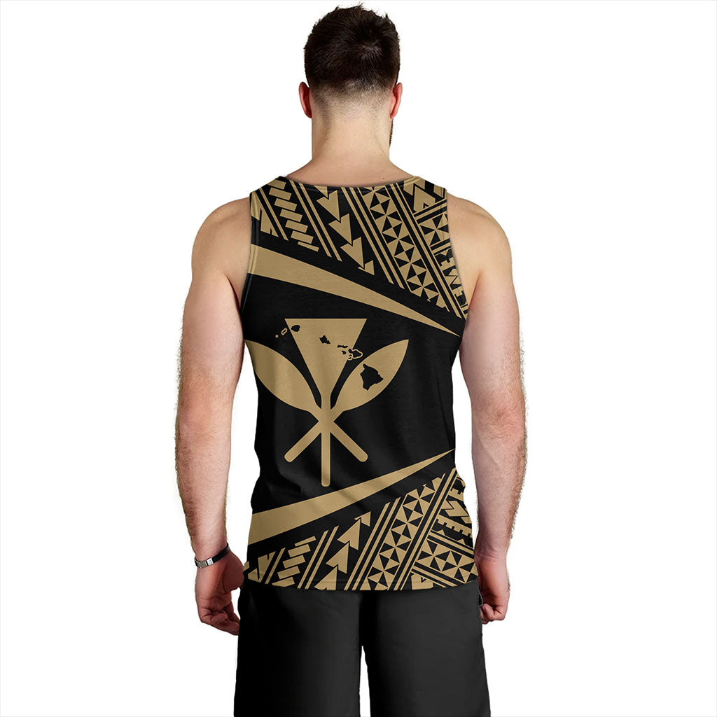 Hawaii Tank Top Polynesian Tribal Pattern Round Style