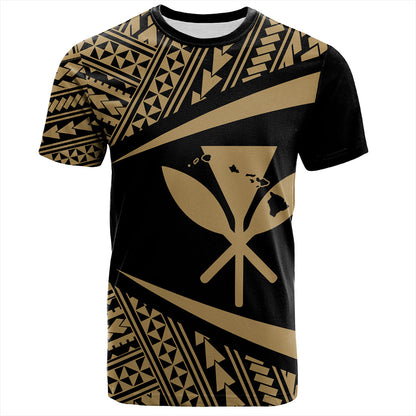 Hawaii T-Shirt Polynesian Tribal Pattern Round Style