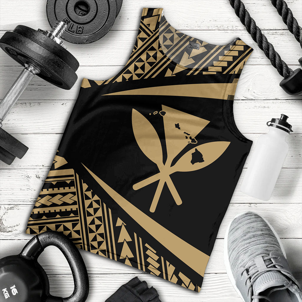 Hawaii Tank Top Polynesian Tribal Pattern Round Style