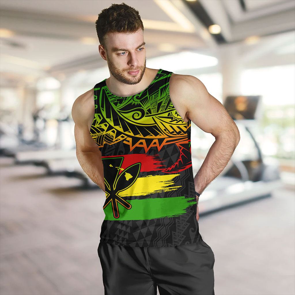 Hawaii Tank Top Kanaka Maoli Tribal Polynesian Grunge Flag