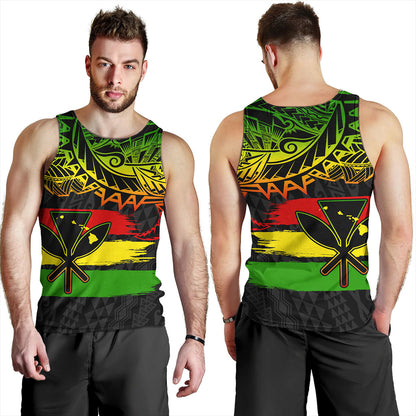 Hawaii Tank Top Kanaka Maoli Tribal Polynesian Grunge Flag