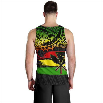 Hawaii Tank Top Kanaka Maoli Tribal Polynesian Grunge Flag