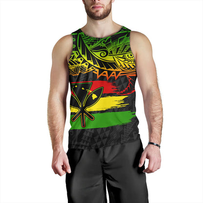 Hawaii Tank Top Kanaka Maoli Tribal Polynesian Grunge Flag