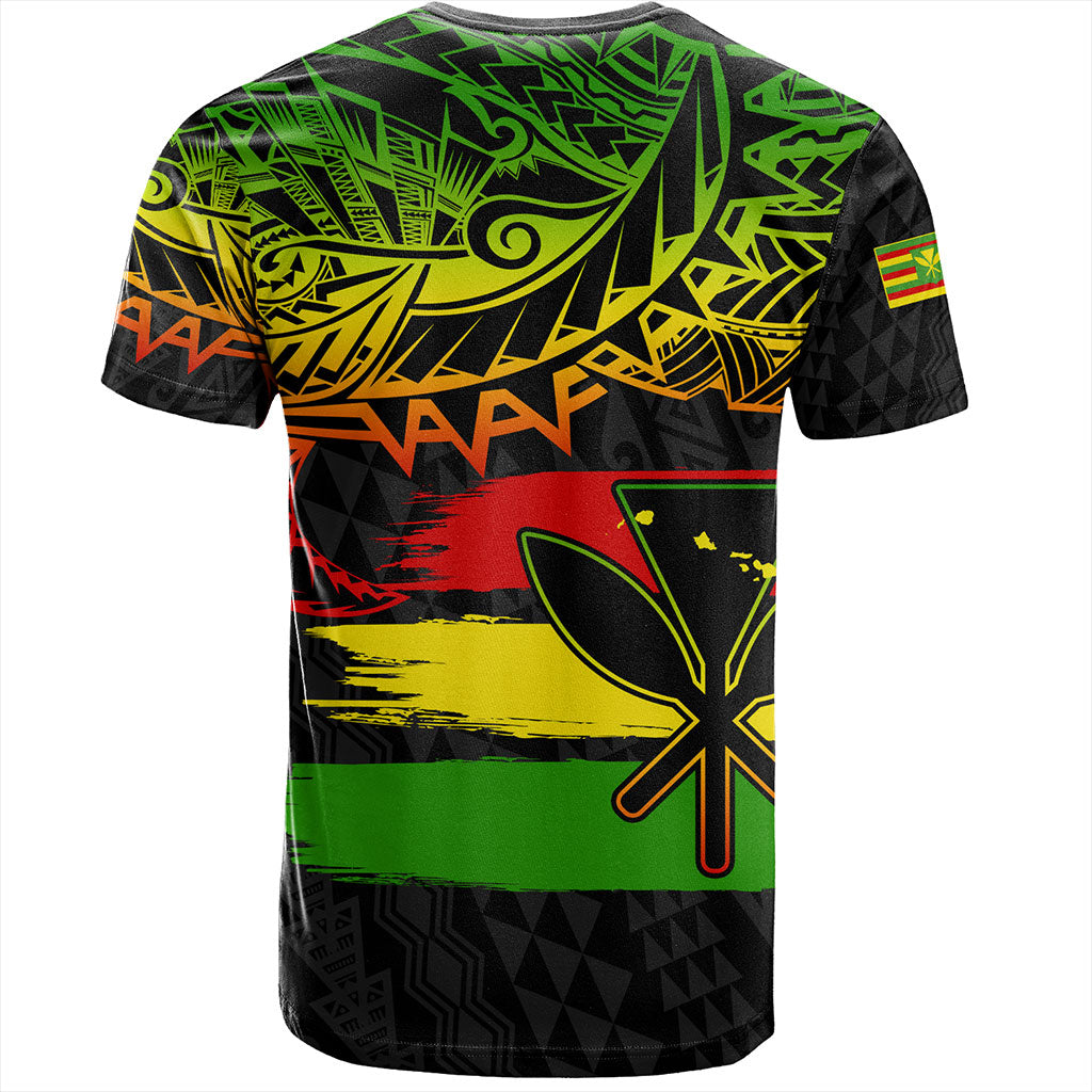 Hawaii T-Shirt Kanaka Maoli Tribal Polynesian Grunge Flag