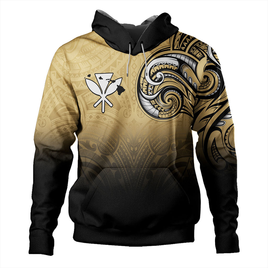 Hawaii Hoodie Kanaka Map Polynesian Tribal Style