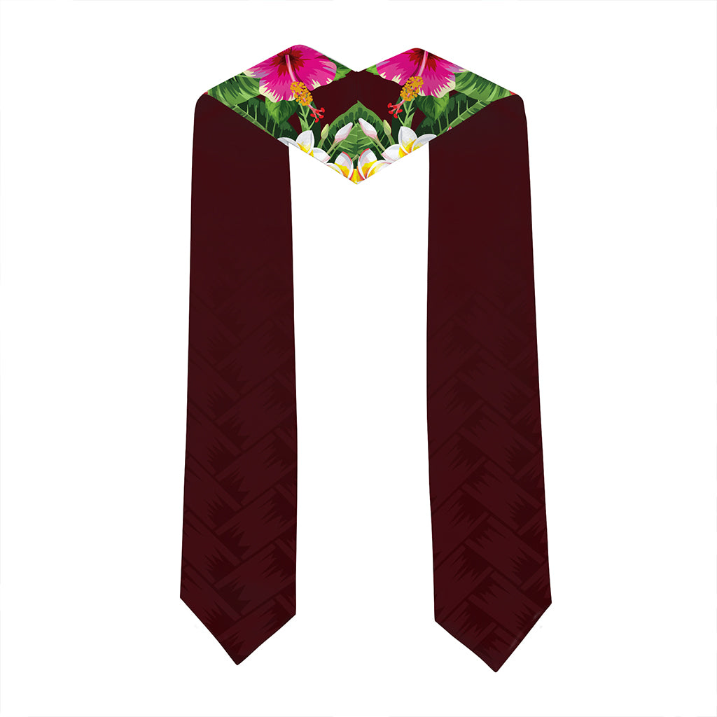 Hawaii Graduation Stole Custom Kaʻū High & Pāhala Elementary School Class 2026 Tropical Hibiscus Island Style