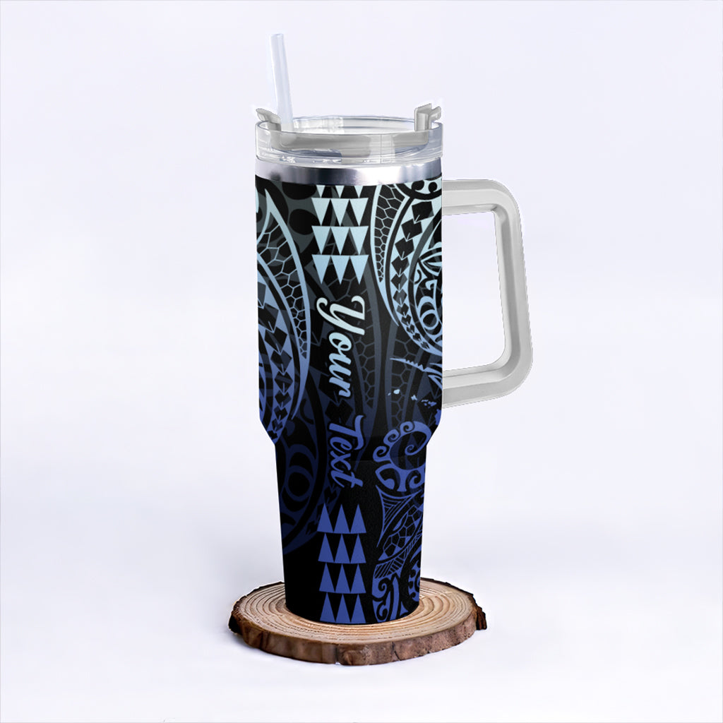 Hawaii 40oz Tumbler Map Kakau Style