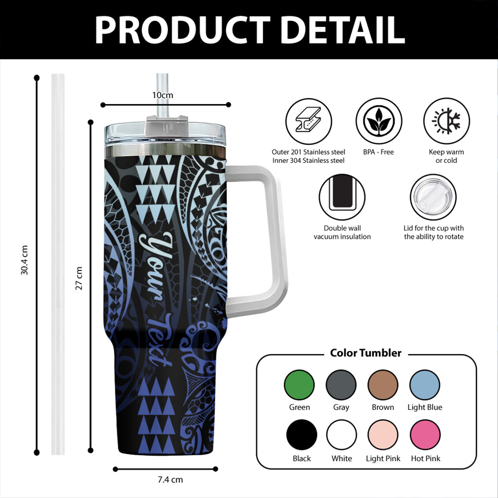 Hawaii 40oz Tumbler Map Kakau Style