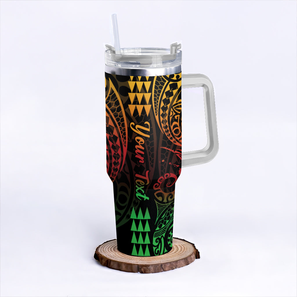 Hawaii 40oz Tumbler Map Kakau Style
