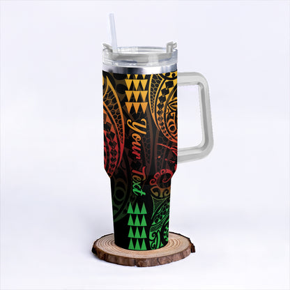 Hawaii 40oz Tumbler Map Kakau Style
