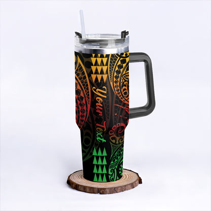 Hawaii 40oz Tumbler Map Kakau Style