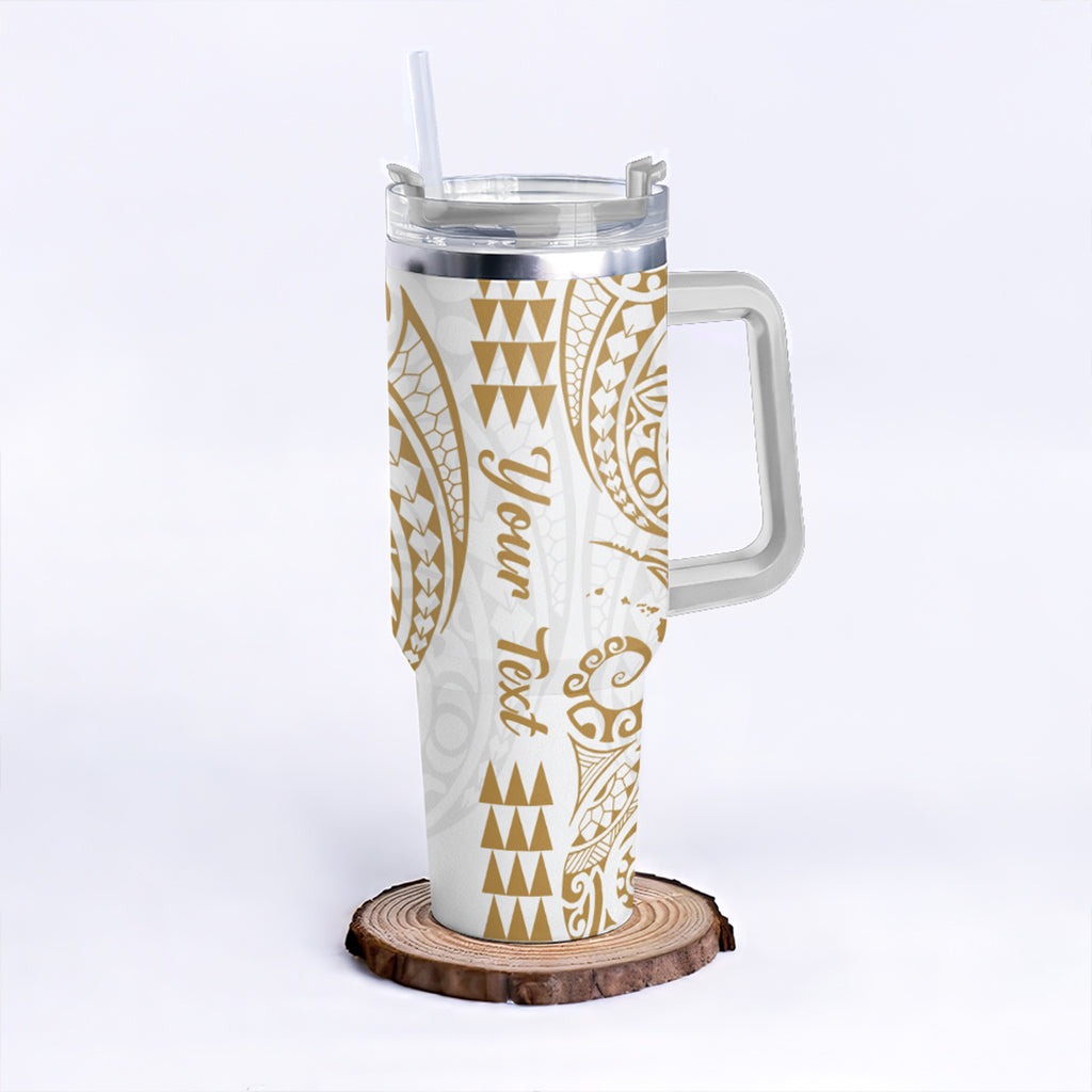 Hawaii 40oz Tumbler Map Kakau Style