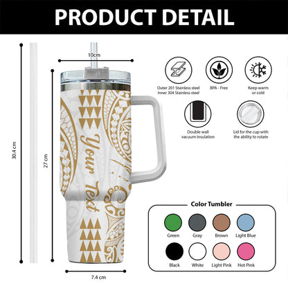 Hawaii 40oz Tumbler Map Kakau Style