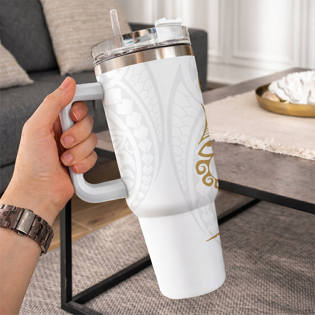 Hawaii 40oz Tumbler Map Kakau Style