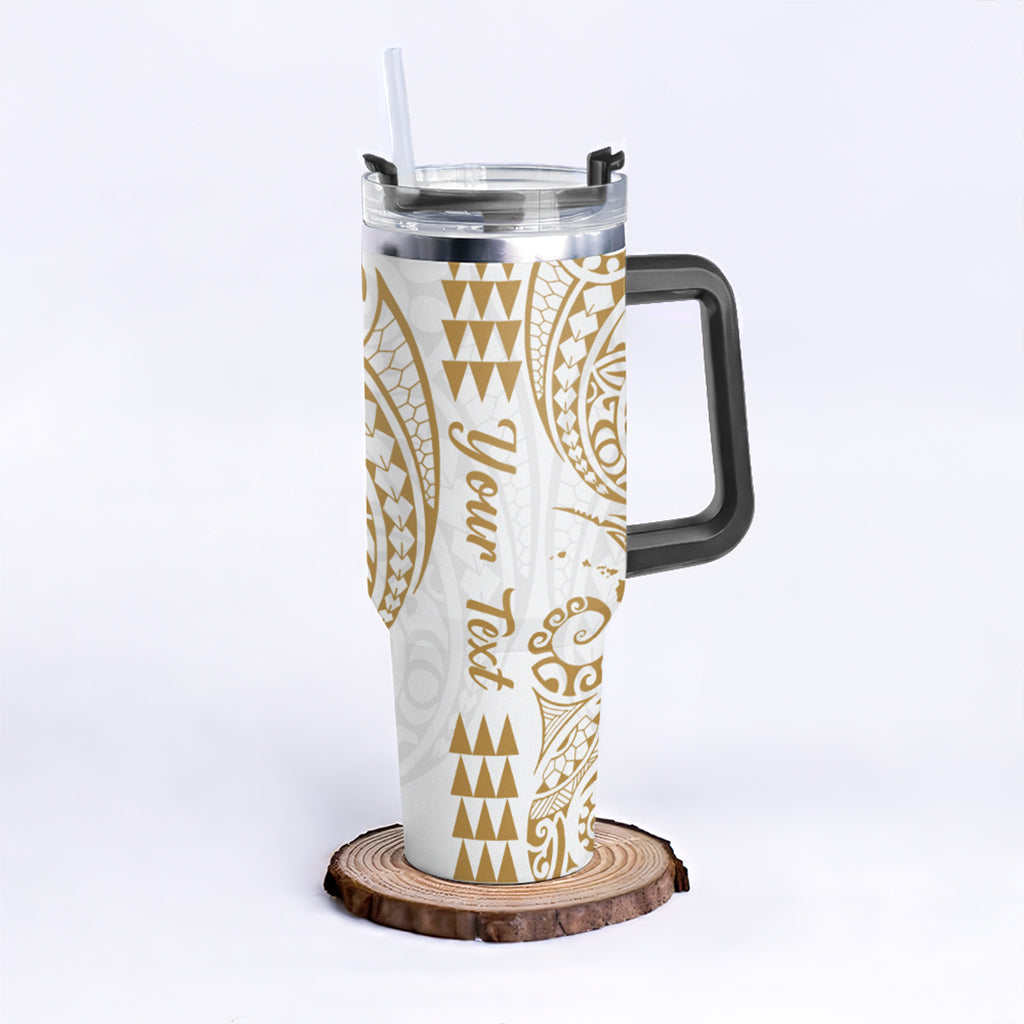 Hawaii 40oz Tumbler Map Kakau Style