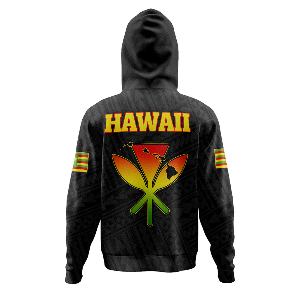 Hawaii Hoodie Kanaka Maoli Floral Puakenikeni Lei Reggae
