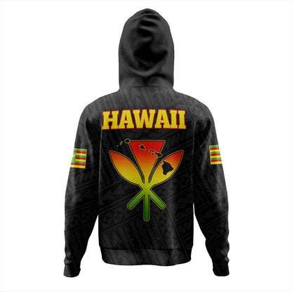 Hawaii Hoodie Kanaka Maoli Floral Puakenikeni Lei Reggae