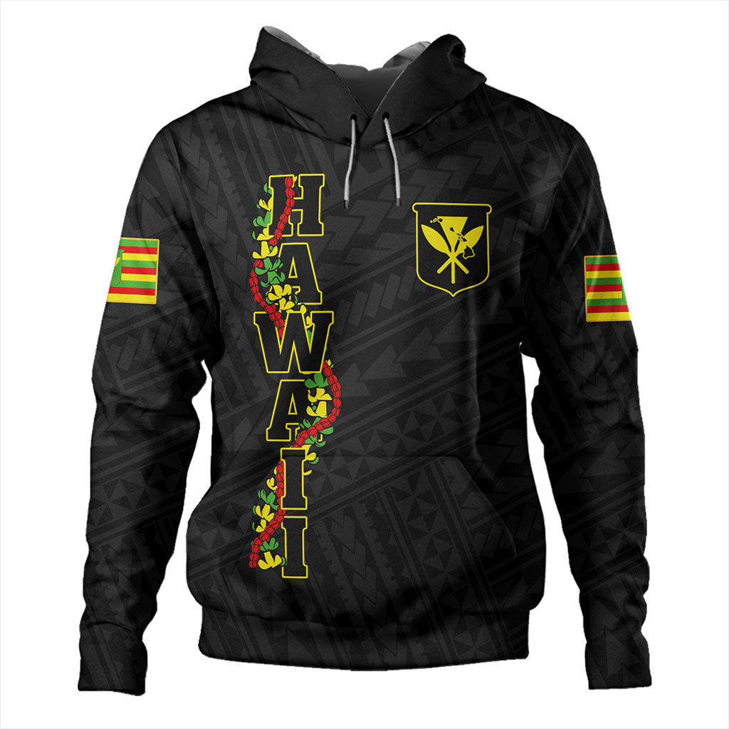 Hawaii Hoodie Kanaka Maoli Floral Puakenikeni Lei Reggae