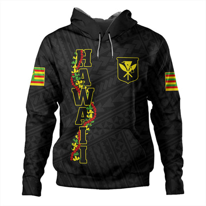 Hawaii Hoodie Kanaka Maoli Floral Puakenikeni Lei Reggae