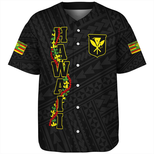 Hawaii Baseball Shirt Kanaka Maoli Floral Puakenikeni Lei Reggae