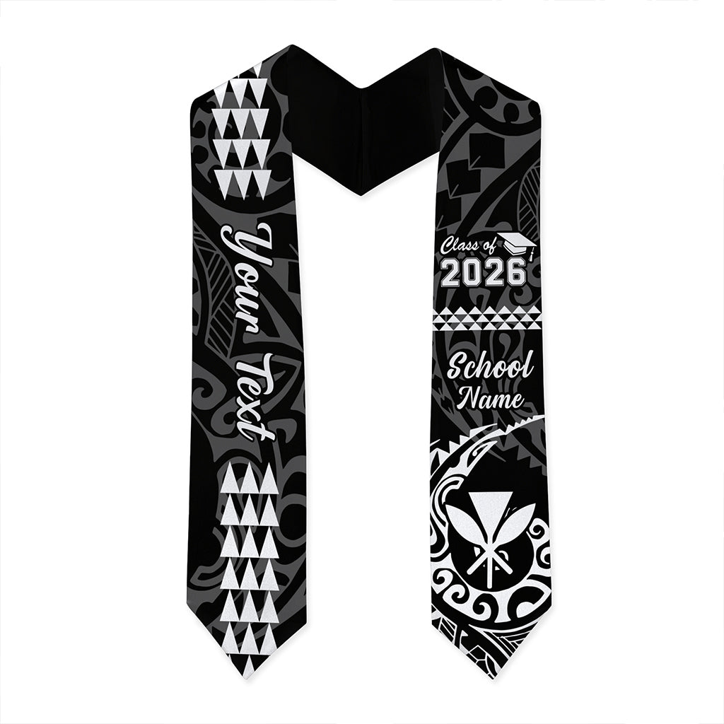 Hawaii Graduation Stole Custom Class 2026 Kanaka Maoli Kakau Style