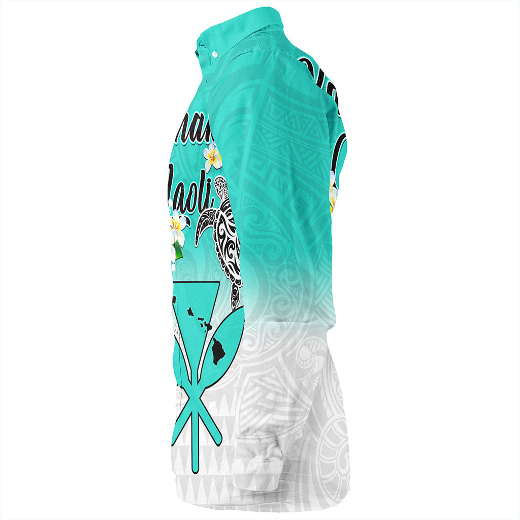 Hawaii Long Sleeve Shirt Kanaka Maoli With Map Tribal Aloha