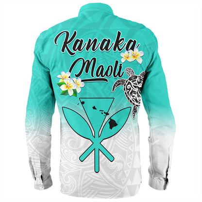 Hawaii Long Sleeve Shirt Kanaka Maoli With Map Tribal Aloha