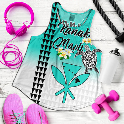 Hawaii Women Tank Kanaka Maoli With Map Tribal Aloha