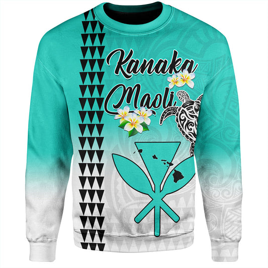 Hawaii Sweatshirt Kanaka Maoli With Map Tribal Aloha