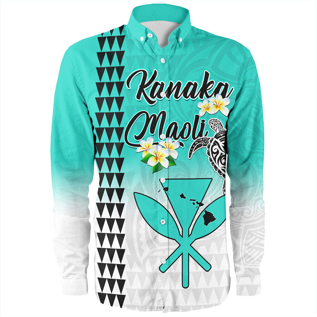 Hawaii Long Sleeve Shirt Kanaka Maoli With Map Tribal Aloha