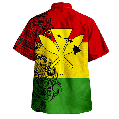 Hawaii Hawaiian Shirt Kanaka Maoli With Map Tribal Polynesian