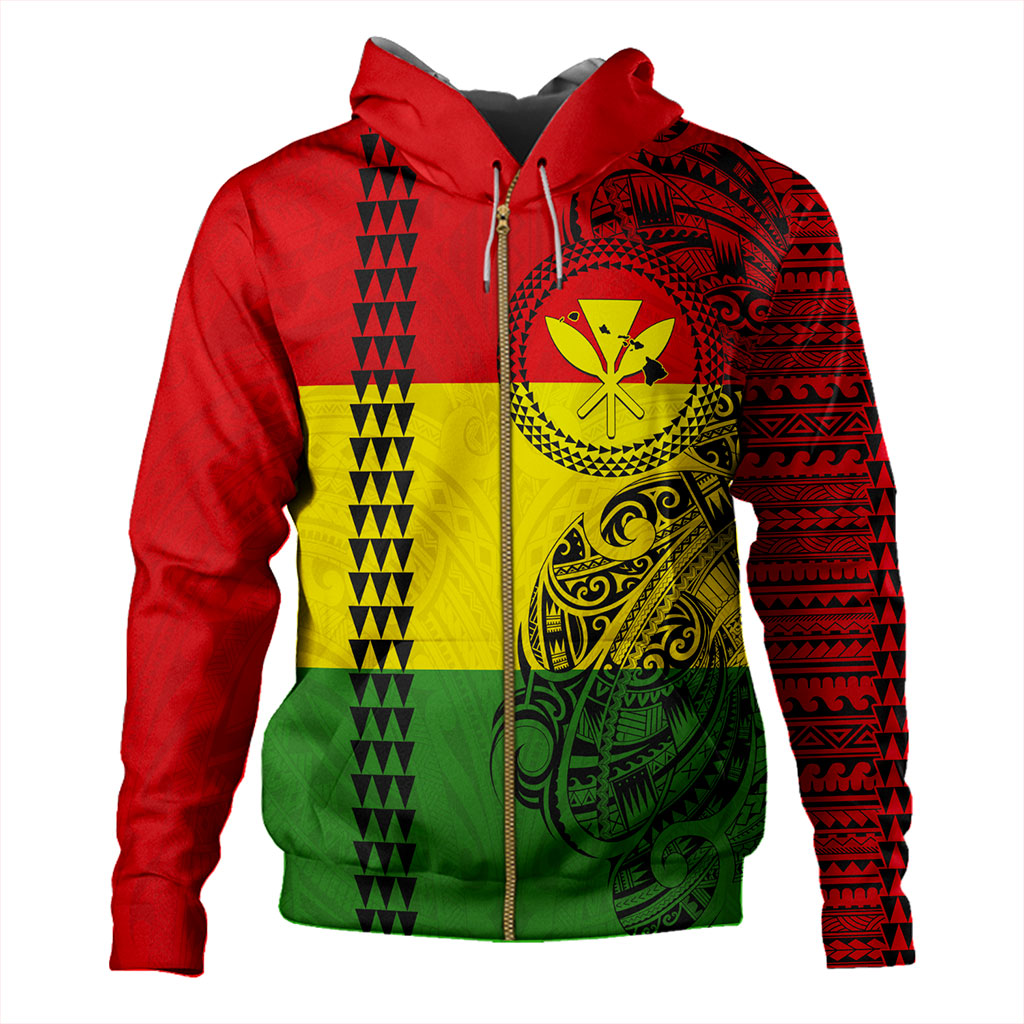 Hawaii Hoodie Kanaka Maoli With Map Tribal Polynesian
