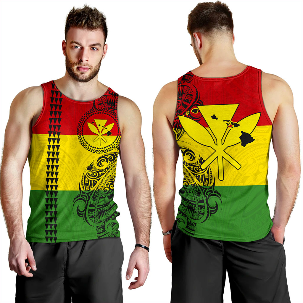 Hawaii Tank Top Kanaka Maoli With Map Tribal Polynesian