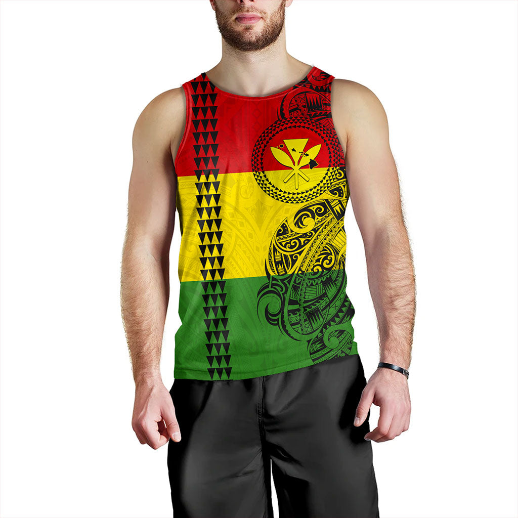 Hawaii Tank Top Kanaka Maoli With Map Tribal Polynesian