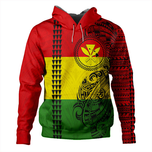 Hawaii Hoodie Kanaka Maoli With Map Tribal Polynesian